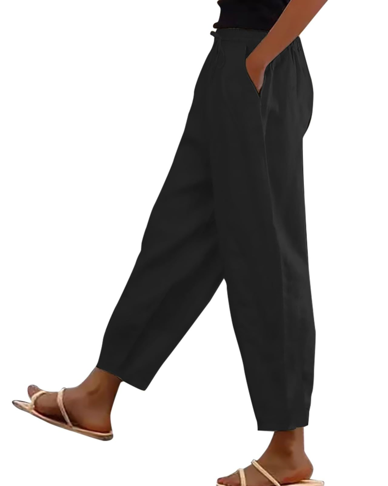 Olivia Women's Linen Cargo Shorts – Comfortable Waist, Pockets & Casual Summer Fit