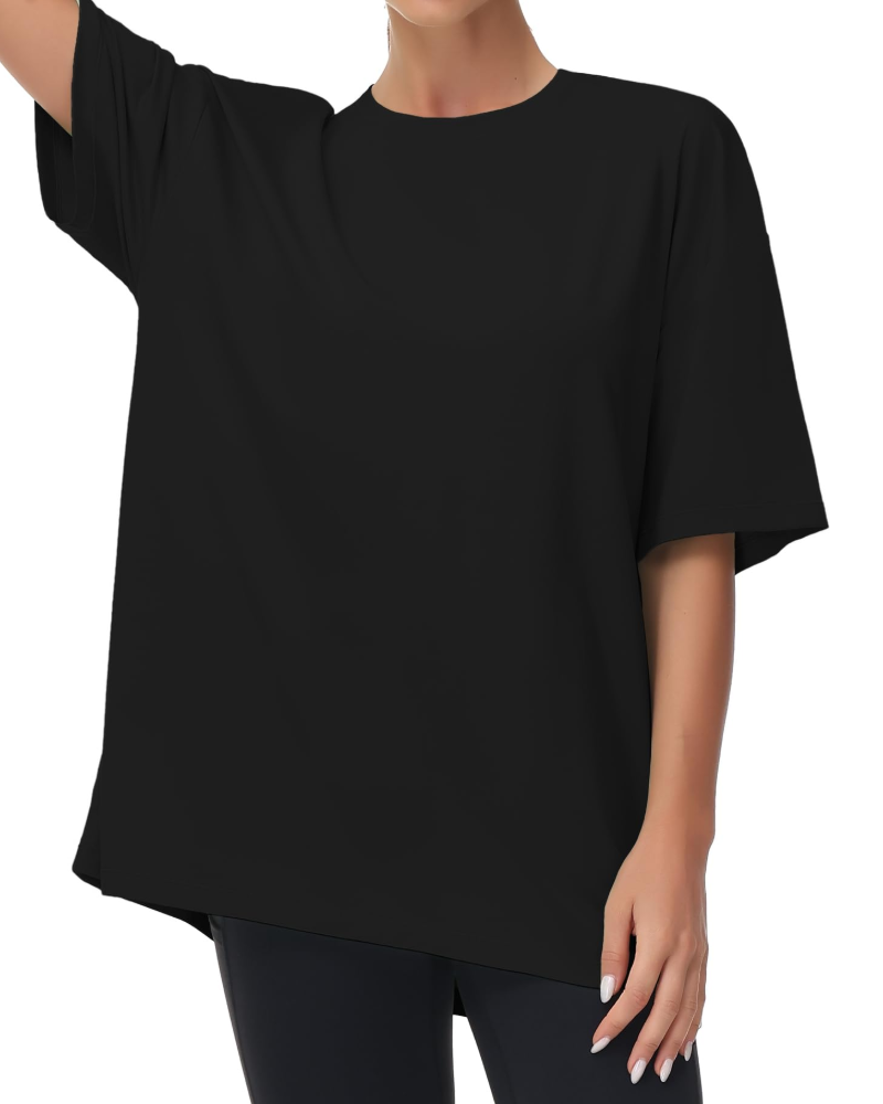 Naomi Γυναικείο Oversize T-shirt – Στρογγυλή Λαιμόκοψη, Κατεβασμένοι Ώμοι & Μαλακό Ύφασμα