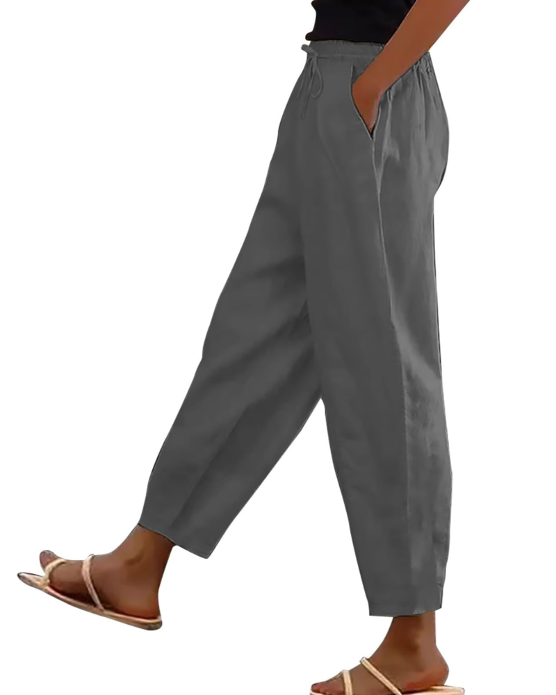 Olivia Women's Linen Cargo Shorts – Comfortable Waist, Pockets & Casual Summer Fit