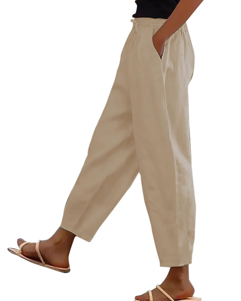 Olivia Women's Linen Cargo Shorts – Comfortable Waist, Pockets & Casual Summer Fit