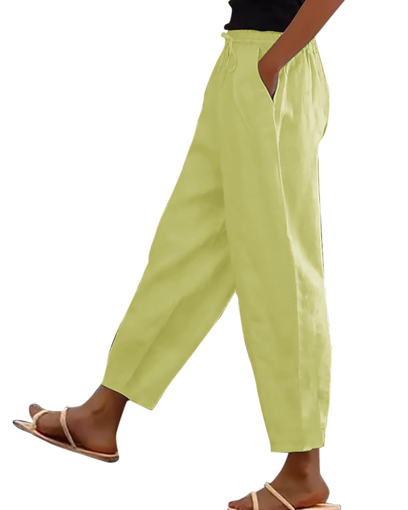 Olivia Women's Linen Cargo Shorts – Comfortable Waist, Pockets & Casual Summer Fit