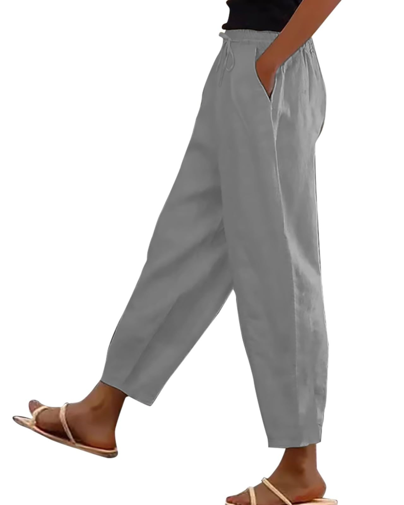 Olivia Women's Linen Cargo Shorts – Comfortable Waist, Pockets & Casual Summer Fit