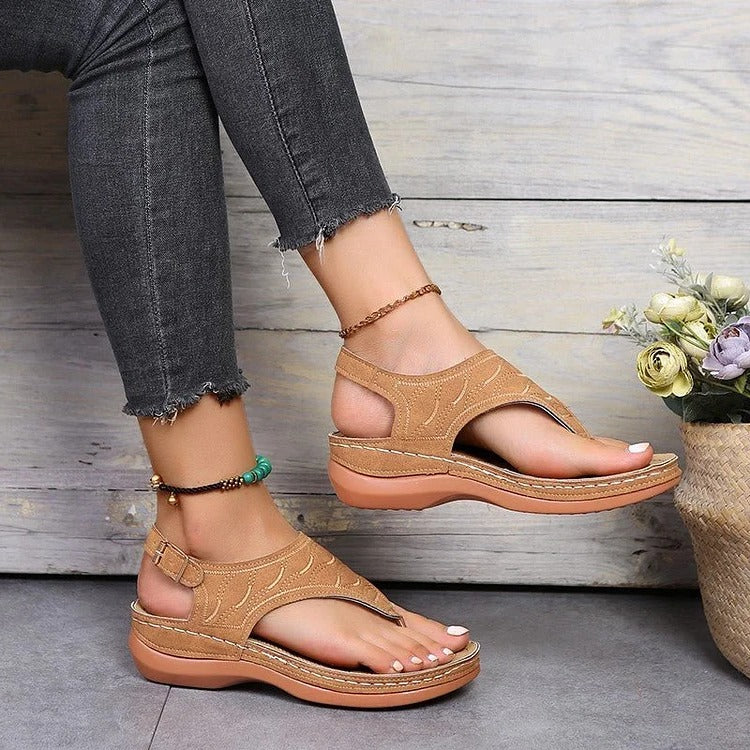 Sandalias Livia para mujer – cuña cómoda, soporte para el arco, antideslizantes y ajustables