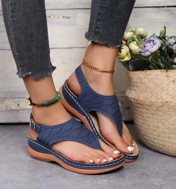 Sandalias Livia para mujer – cuña cómoda, soporte para el arco, antideslizantes y ajustables