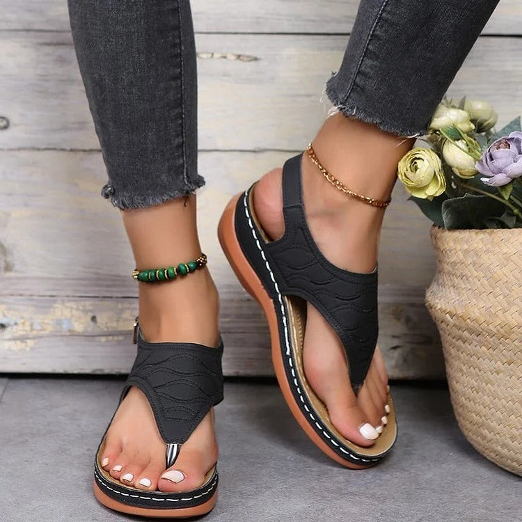 Sandalias Livia para mujer – cuña cómoda, soporte para el arco, antideslizantes y ajustables