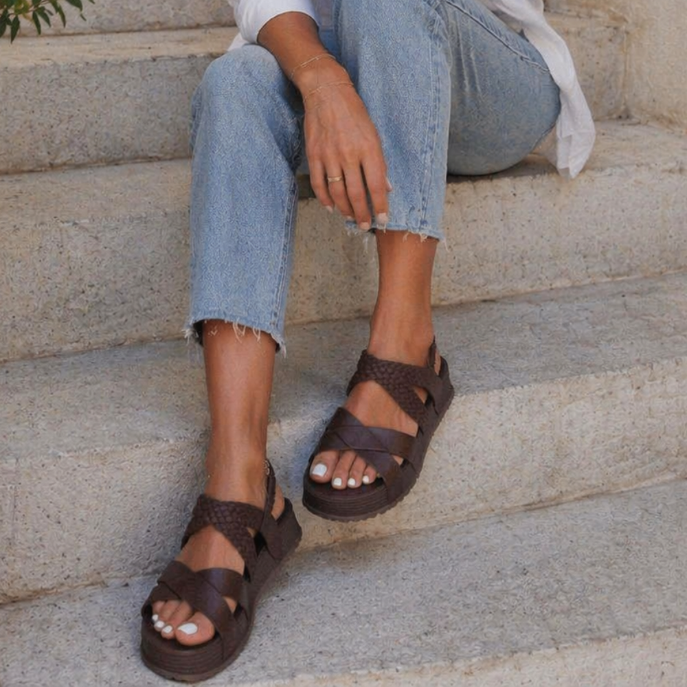 Josefina Sandali Donna – Platform Comfort, Pelle Vegana, Estivi Eleganti