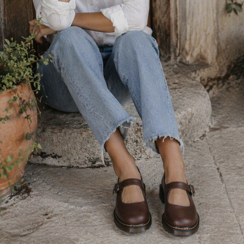 Lindsey Scarpe Donna in Pelle – Mary Jane Classiche, Cinturino, Suola Comfort Antiscivolo