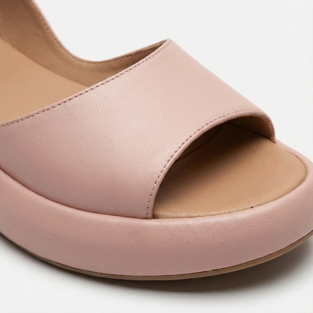 Giada Sandalias Mujer Cuña – Punta Abierta, Correa Elástica Confortable de Verano