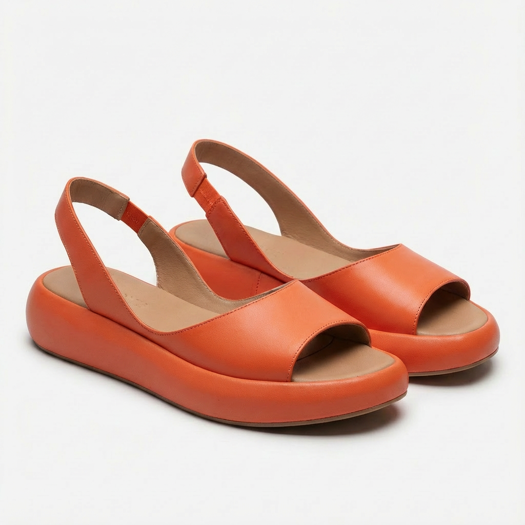 Giada Sandali Donna Zeppa – Punta Aperta, Cinturino Elastico Comfort Estivo
