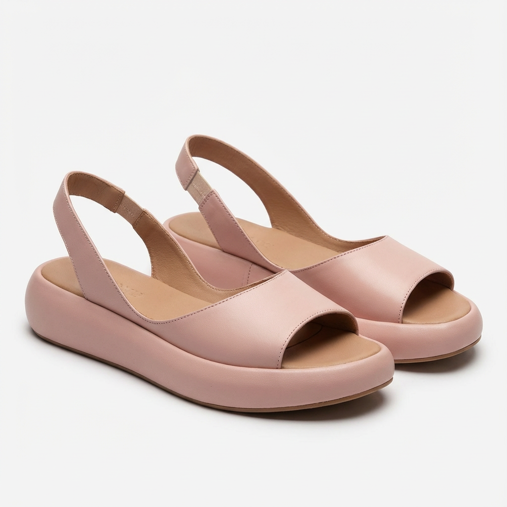 Giada Sandalias Mujer Cuña – Punta Abierta, Correa Elástica Confortable de Verano