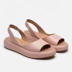 Giada Sandalias Mujer Cuña – Punta Abierta, Correa Elástica Confortable de Verano