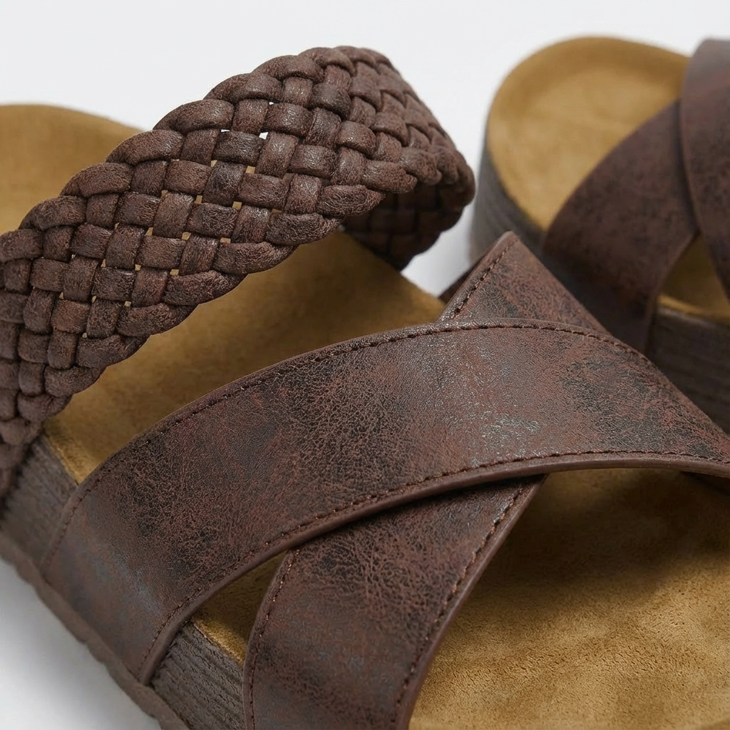 Giulia Sandali Donna Platform Boho – Suola Sughero, Fascia Intrecciata Estiva