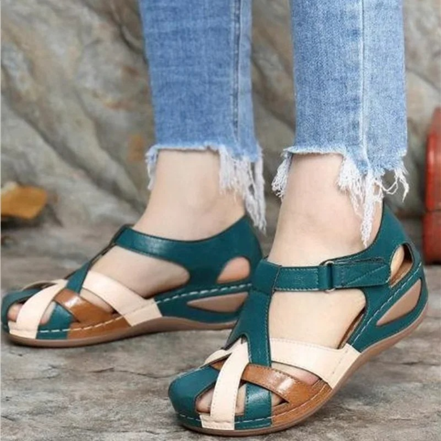 Jedda Sandali Donna Eleganti – Tacco Medio, Cinturini Incrociati Comfort Estivo