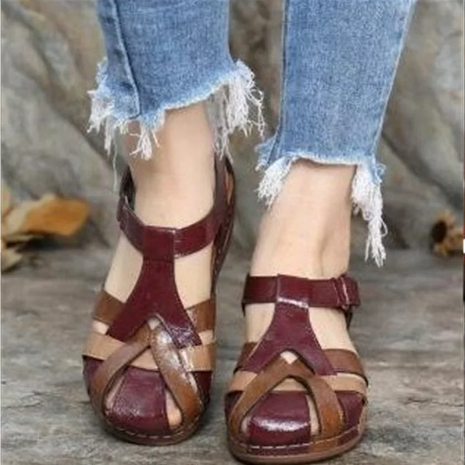 Jedda Sandali Donna Eleganti – Tacco Medio, Cinturini Incrociati Comfort Estivo