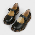 Lindsey Scarpe Donna in Pelle – Mary Jane Classiche, Cinturino, Suola Comfort Antiscivolo