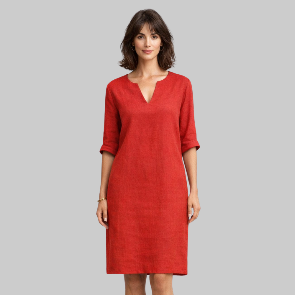 Sophie Vestido Elegante de Mujer de Verano – Vestido Ligero con Escote en V Fluido