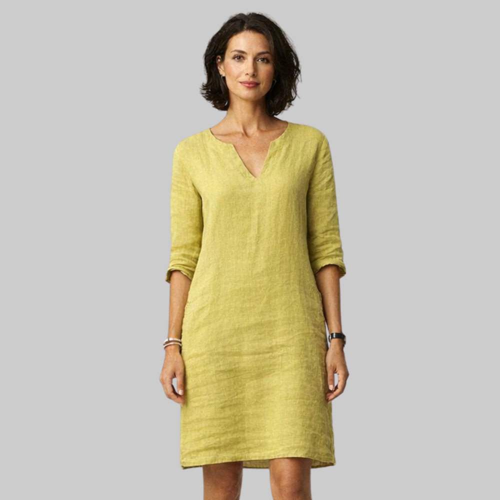 Sophie Vestido Elegante de Mujer de Verano – Vestido Ligero con Escote en V Fluido