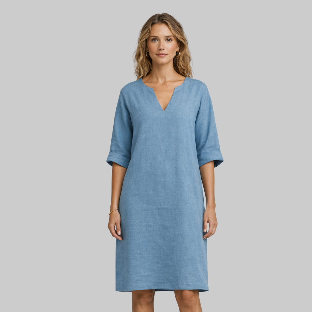 Sophie Vestido Elegante de Mujer de Verano – Vestido Ligero con Escote en V Fluido