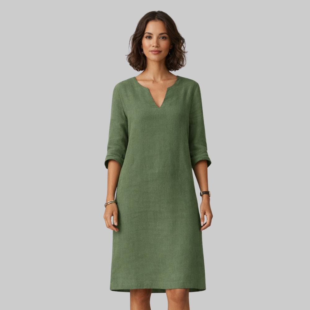 Sophie Vestido Elegante de Mujer de Verano – Vestido Ligero con Escote en V Fluido