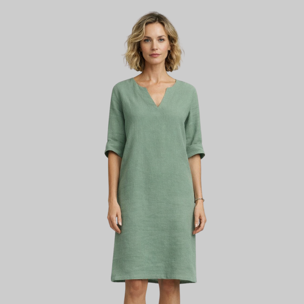 Sophie Vestido Elegante de Mujer de Verano – Vestido Ligero con Escote en V Fluido