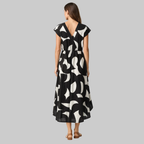 Valeria Robe Femme Été – Robe Légère Col V Élégante Imprimé Décontracté
