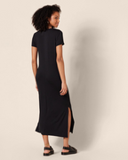 Morgan Abito Midi Donna – Vestito in Jersey di Viscosa con Scollo a V e Spacchi