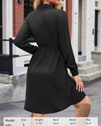 Amelia Abito Camicia Dámské – Mini šaty s límečkem, knoflíky a páskem