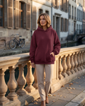 Oversize γυναικεία φούτερ Ottilie με κουκούλα – Τσέπη καγκουρό και μακριά μανίκια