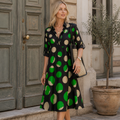 Marife Abito Donna Midi Elegante – Vestito Fluido Classico, Stile Versatile Casual Chic