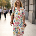 Aurora Vestito Maxi Elegante da Donna – Abito da Cerimonia con Maniche Lunghe e Tasche