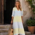 Maria Vestido Mujer Vintage – Vestido Midi Estampado Geométrico, Ligero Casual Elegante