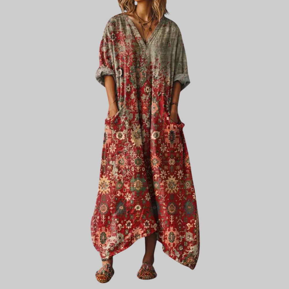 Lunie Robe Femme Élégante – Robe Fluide Raffinée, Style Polyvalent Casual Chic