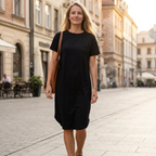 Grace Abito T-Shirt Donna – Vestito Estivo in Cotone con Maniche Corte e Tasche
