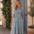 Pearl Muse Vestido Mujer Verano – Vestido Fluido Cuello Redondo, Ligero Casual Chic