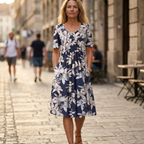 Elena Robe Femme – Robe Mini Bohème d'Été, Florale, Poches, Décontractée Plage