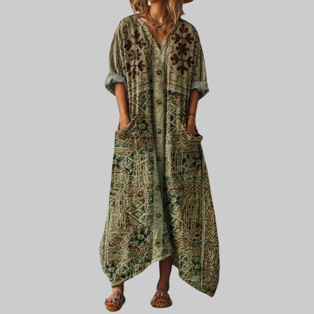 Lunie Abito Donna Elegante – Vestito Fluido Raffinato, Stile Versatile Casual Chic