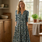 Bianca Vestito Boho Estivo da Donna – Abito Floreale Mini con Scollo V Elegante