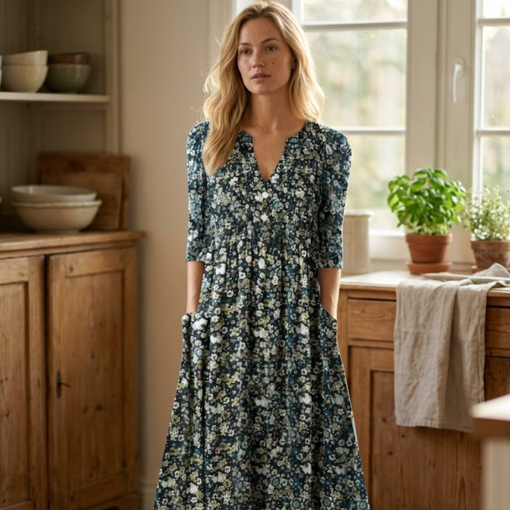 Bianca Vestito Boho Estivo da Donna – Abito Floreale Mini con Scollo V Elegante