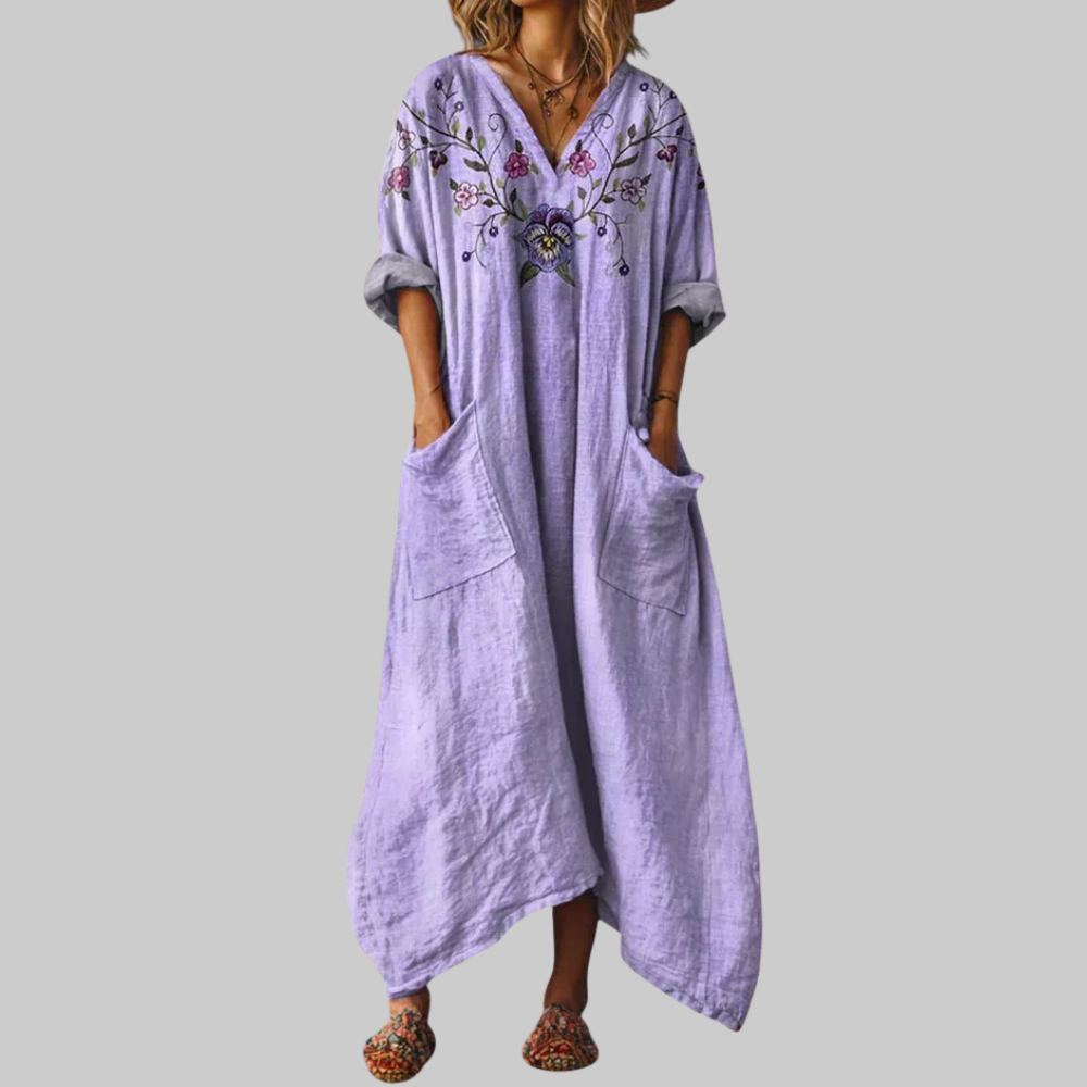 Lunie Abito Donna Elegante – Vestito Fluido Raffinato, Stile Versatile Casual Chic
