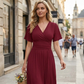 Aileen Abito Estivo Donna – Vestito con Scollo a V, Maniche a Volant e Tasche