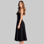 Penny Abito Donna Midi Elegante – Vestito Corsetto con Gonna Fluida e Vita Definita