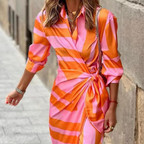 Tanya Abito Donna Estivo – Vestito Midi Colorato, Elegante Fluido Casual Chic