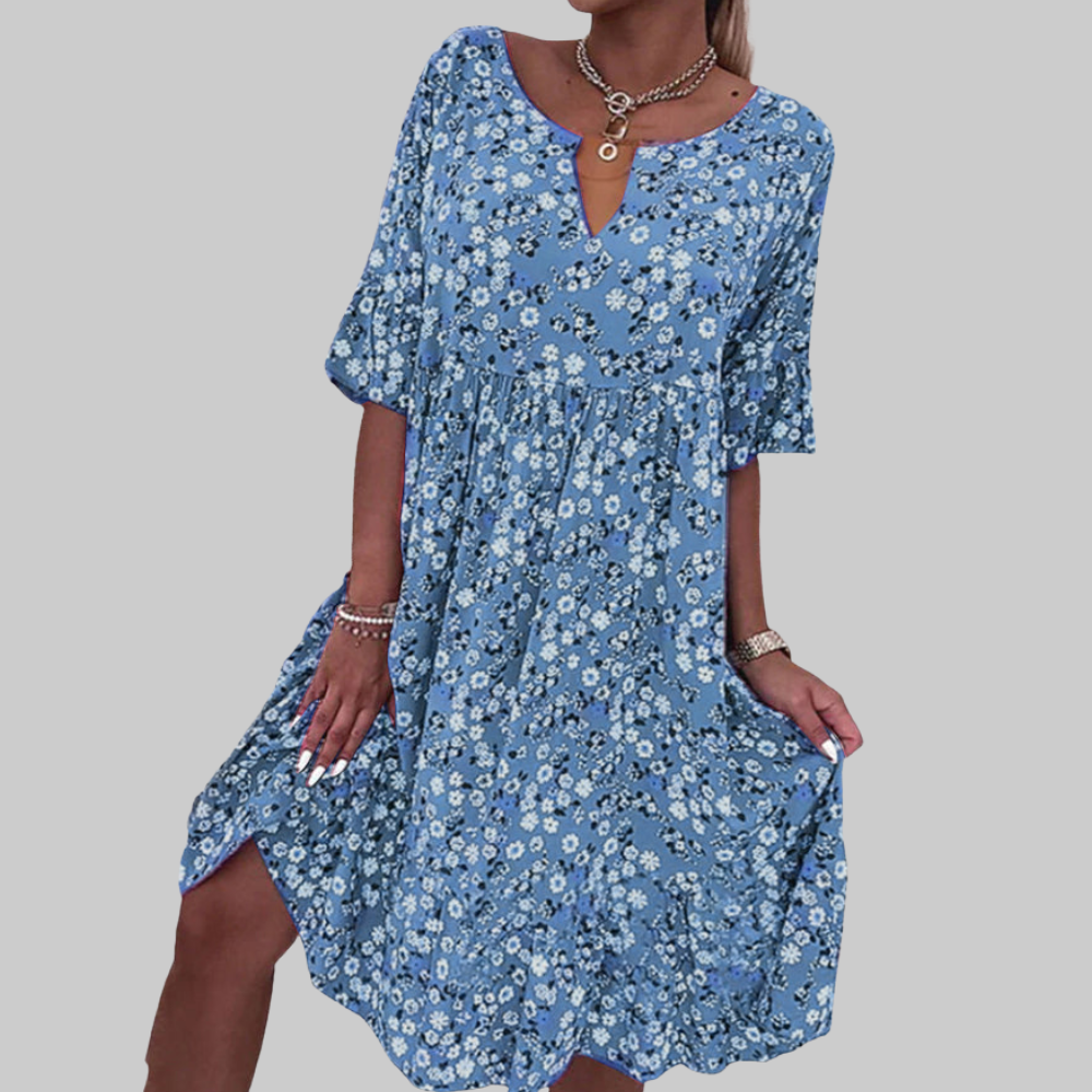 Daisy Women's Floral Dress – Knee-Length Summer Dress, Light, Comfortable Fit
