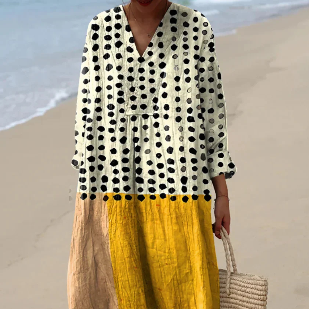 Neva Robe Femme en Coton – Robe d’Été Légère, Longueur Genou, Décontractée Élégante