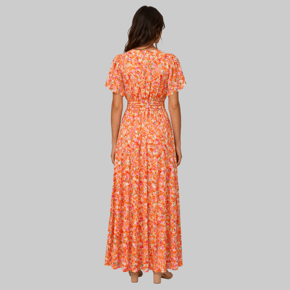 Anja Vestito Lungo Donna – Scollo V Elegante, Taglio Fluido & Stile Raffinato