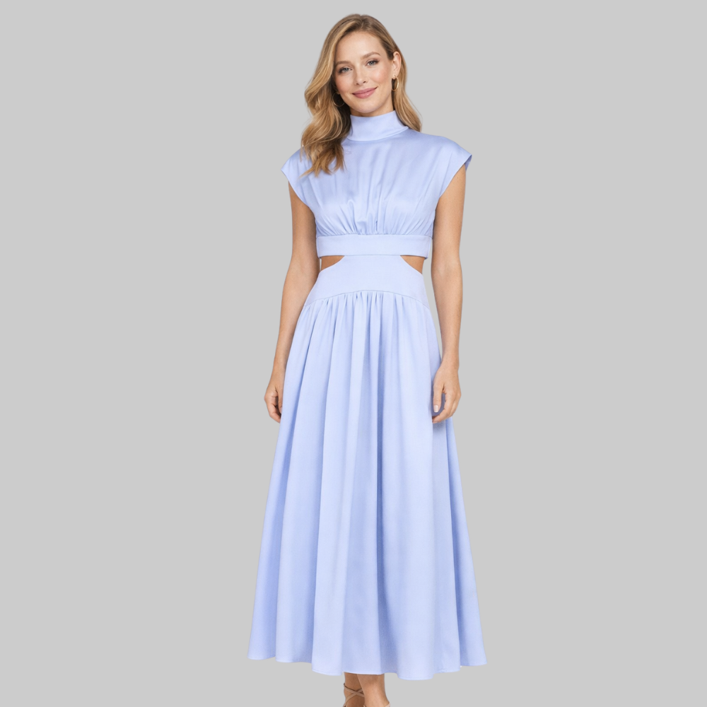 Pearl Abito Donna Lungo Elegante – Vestito Fluido da Sera con Taglio Raffinato