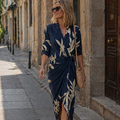 Tanya Abito Donna Estivo – Vestito Midi Colorato, Elegante Fluido Casual Chic