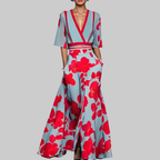 Isabella Robe Femme Maxi – Robe Florale Élégante, Longue Fluide, Chic Décontracté Estival
