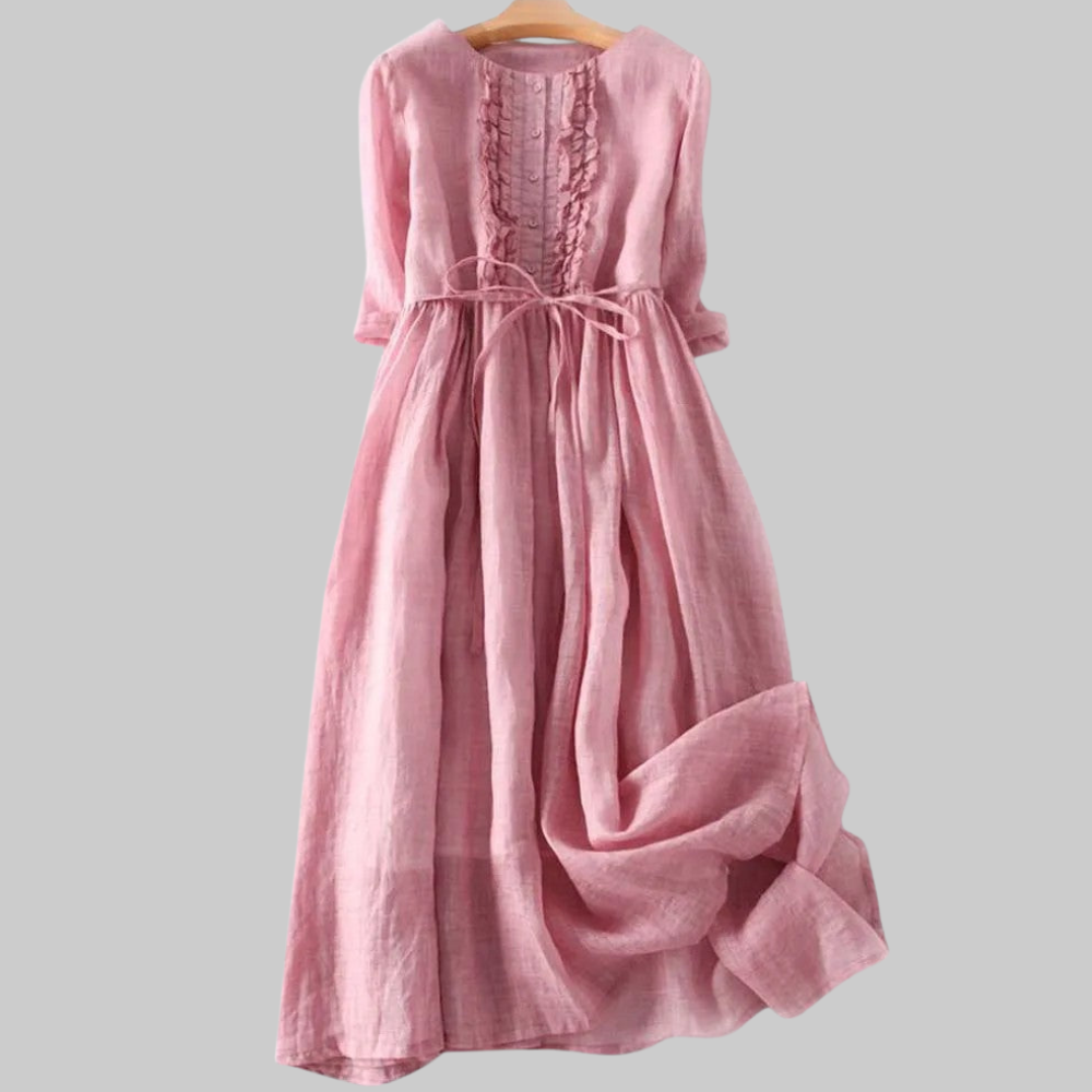 Sienna Robe Femme d'Été – Robe Vert Sauge Fluide, Légère, Élégante Décontractée