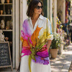 Divine Vestido Mujer Verano – Vestido Ligero Ajuste Suelto, Casual Vacaciones Chic
